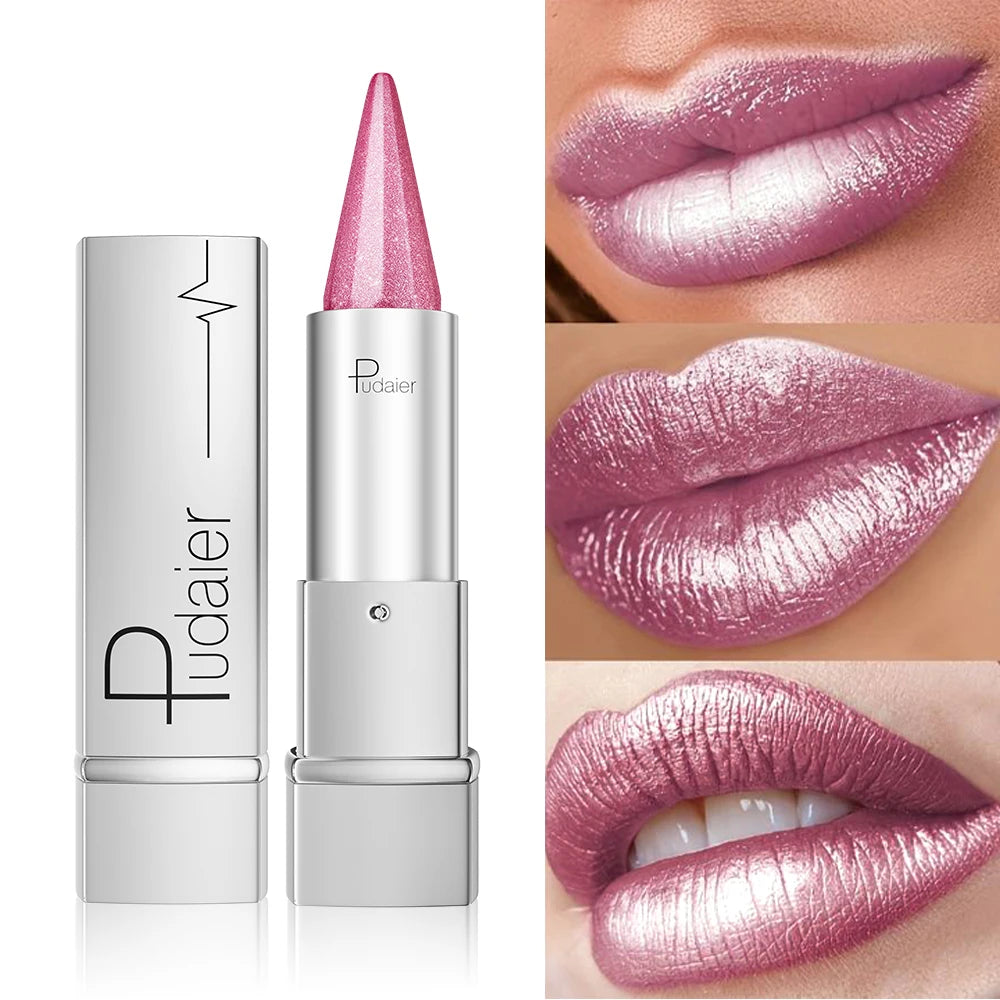 Pearlescent, Sparkle, lipstick forWomen, Lightness, Lipstick WaterproofLong, lipstick 24 Hours Long Lasting.Colorfast, lipstick