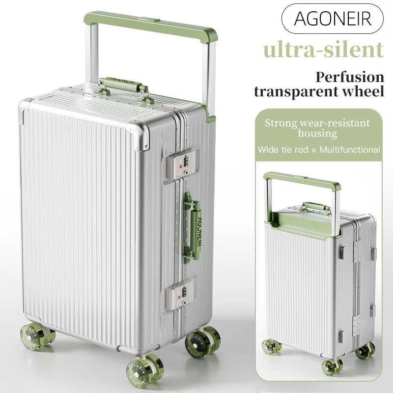 Wide pull rod high-quality luggage. It has a high appearance level and is a new style in 2024. It is suitable for both girls and
