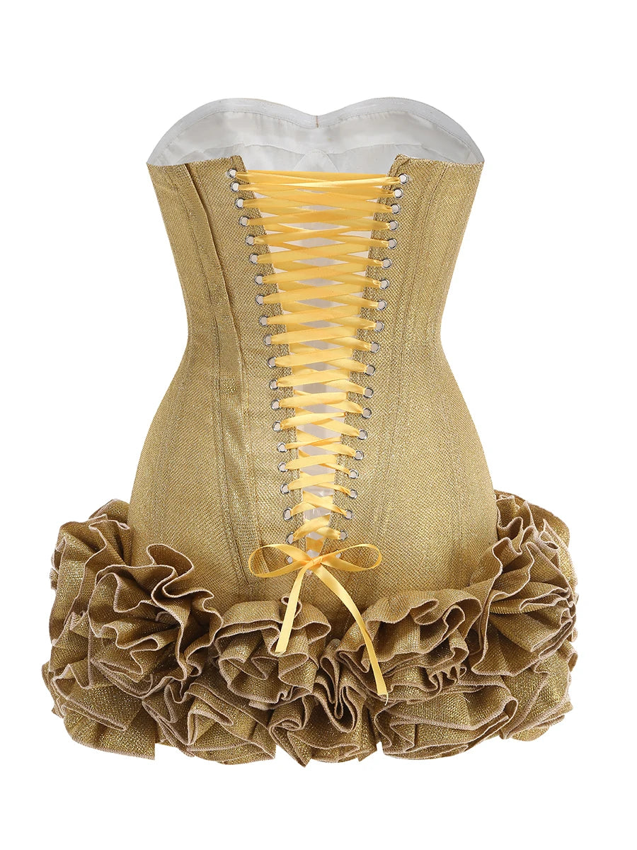 VC Christmas Dress Strapless Backless Red Structured Floral Embellished Mini Length Bodycon Celebrity Party Cocktail Dress