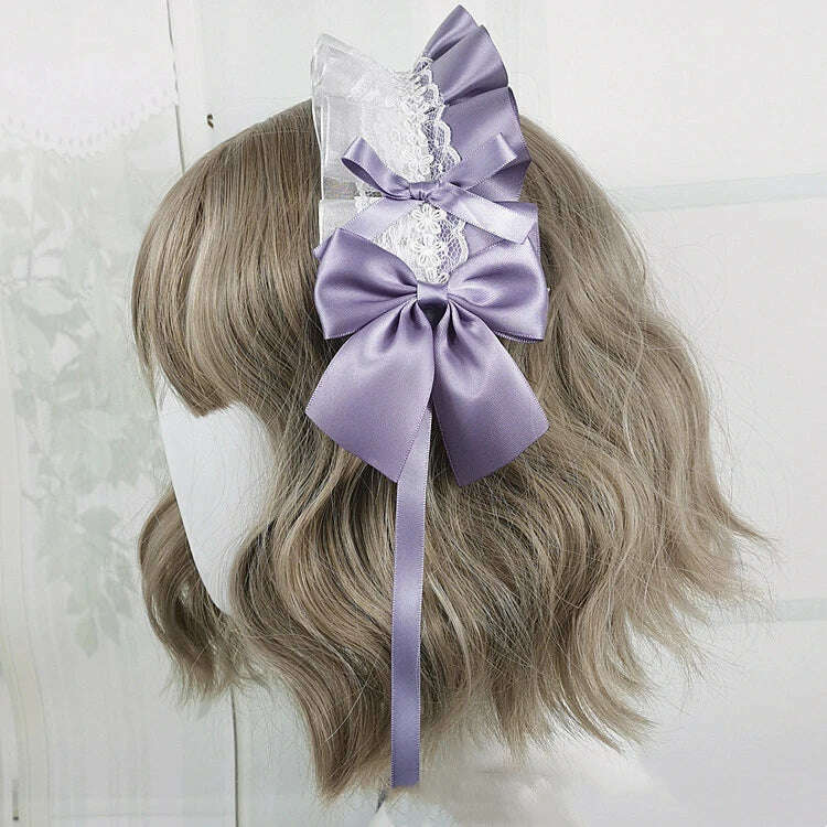 Anime Maid Lovely Sweet Headband Lolita Maid Lace Flower Headwear Cosplay Hair Hoop Hand Made for Girls Gift Hair Accessory