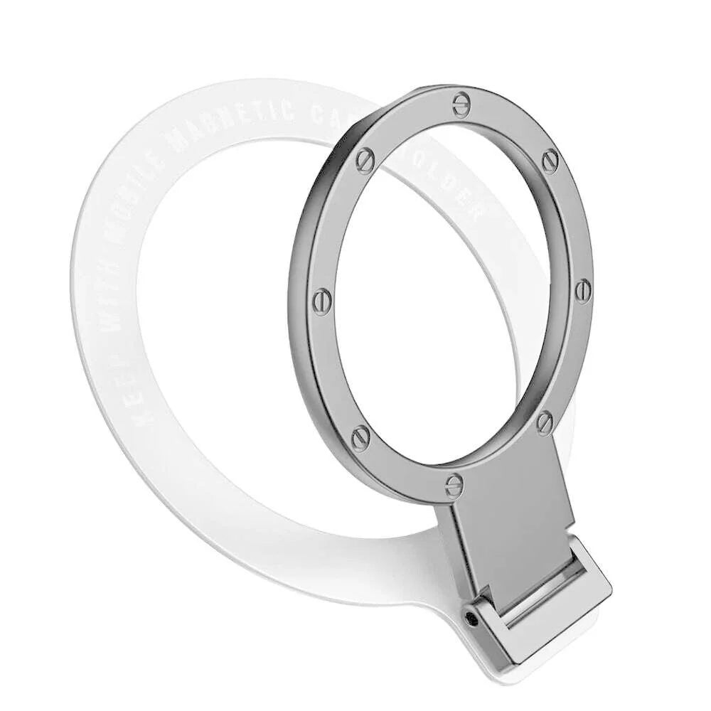 ANMONE Magnetic Cell Phone Ring Holder Compatible with iPhone 12 13 14 Series For MagSafe Removable Cell Phone Grip Kickstand
