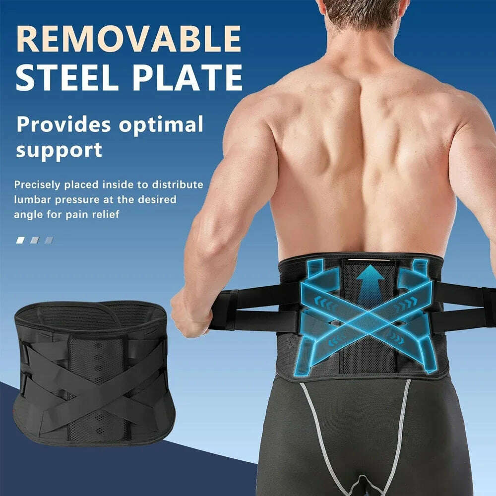 Back Brace for Lower Back Pain Relief,Waist Support Belt for Men Women,Soft Breathable Fabric Lumbar Support for Herniated Disc