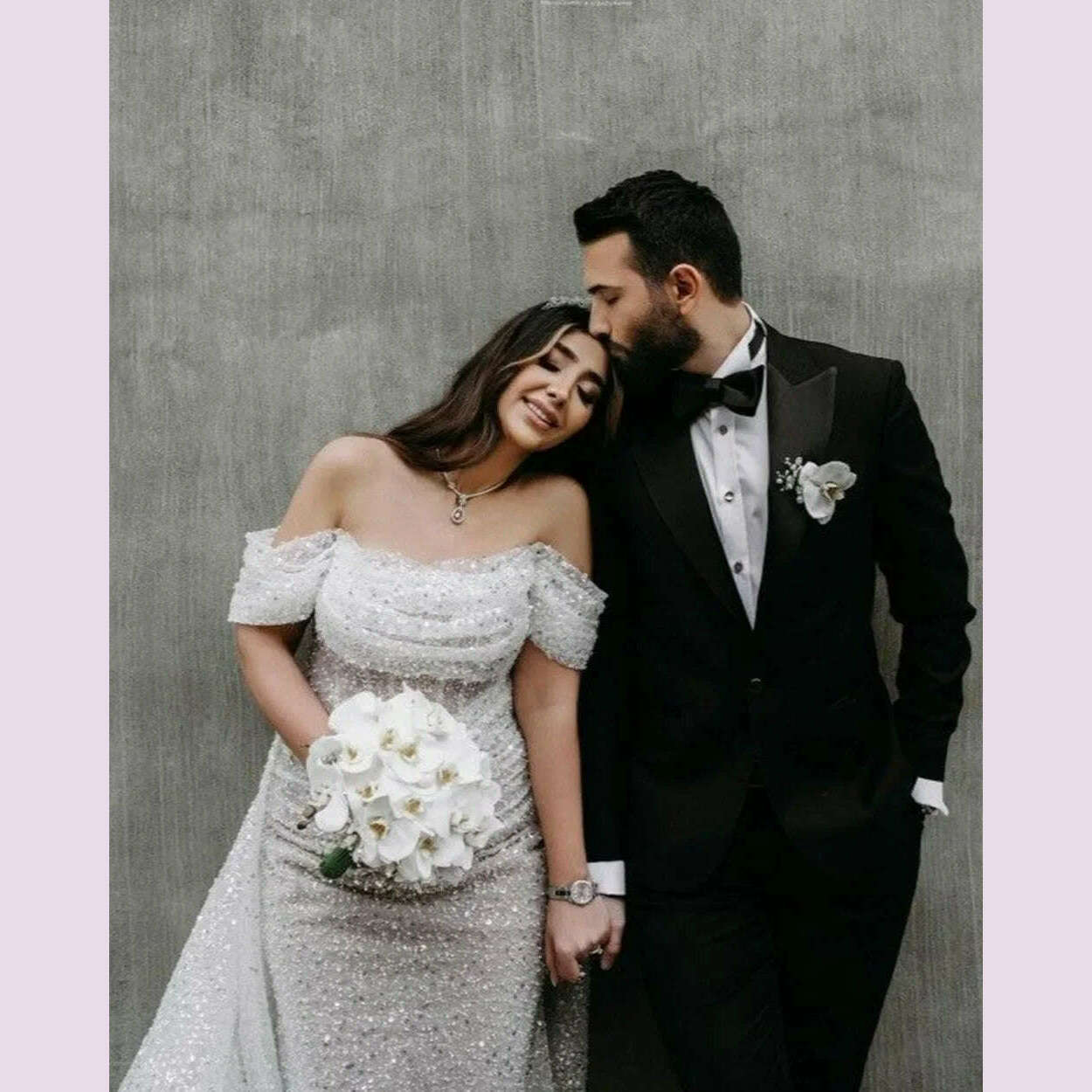 Bella White Glitter Prom Dresses Shiny Sequins Mermaid Wedding Dress Customized Long Train Off Shoulder Vestidos De Fiesta 2024