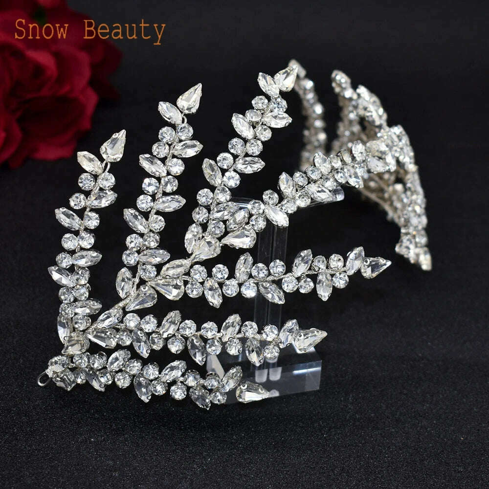 DZ090 Wedding Tiaras and Crowns Crystal Bridal Hair Accessories Party Hair Band Gift Rhinestone Headbands for Women Headdress