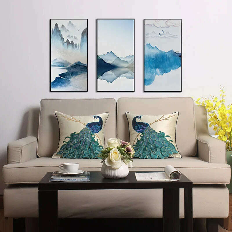 Ethnic Embroidered Cushion Cover 45x45 Pillow Case for Sofa Home Decor Pillow Covers Decorative Pillowcase Cushion Cover 30x50