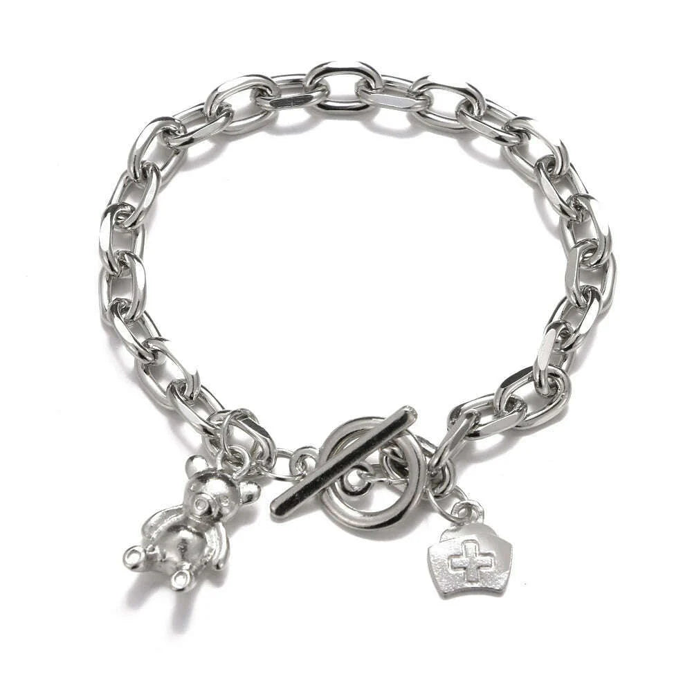 FNIO Bohemian Bracelets for Women Fashion Multilayer Beaded Chain Bracelets Set Charm Bracelet Bangles Jewelry Punk