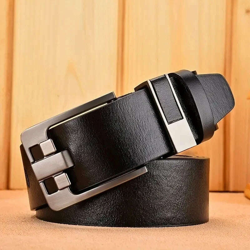 Genuine Leather For Men's High Quality Buckle Jeans Cowskin Casual Belts Business Cowboy Waistband Male Fashion Designer 2024New
