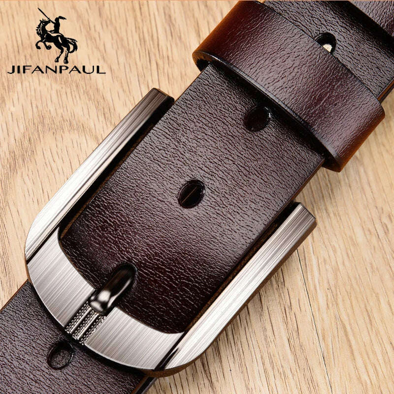 Leather For Men High Quality Buckle Jeans Cowskin Casual Belts Business Cowboy Waistband Male Fashion Designer
