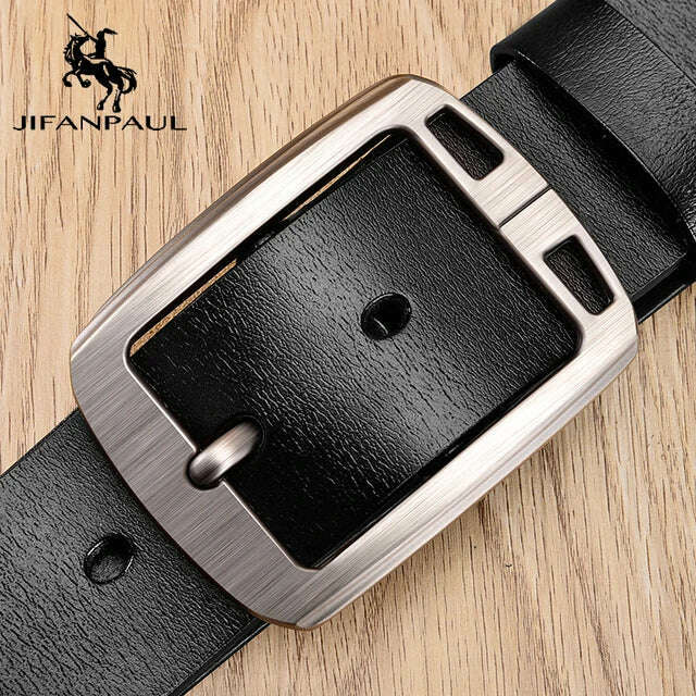 Leather For Men High Quality Buckle Jeans Cowskin Casual Belts Business Cowboy Waistband Male Fashion Designer