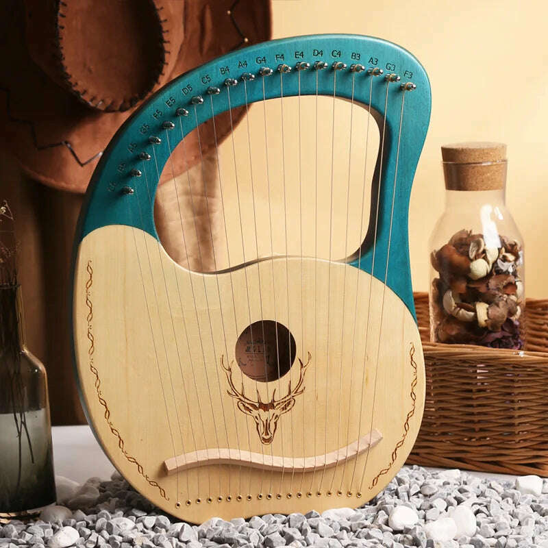 Lyre Harp 10/16/19/21/24 Strings Piano Harp Lyre Harp Mahogany Stringed Musical Instrument With Tuning Wrench Spare Strings