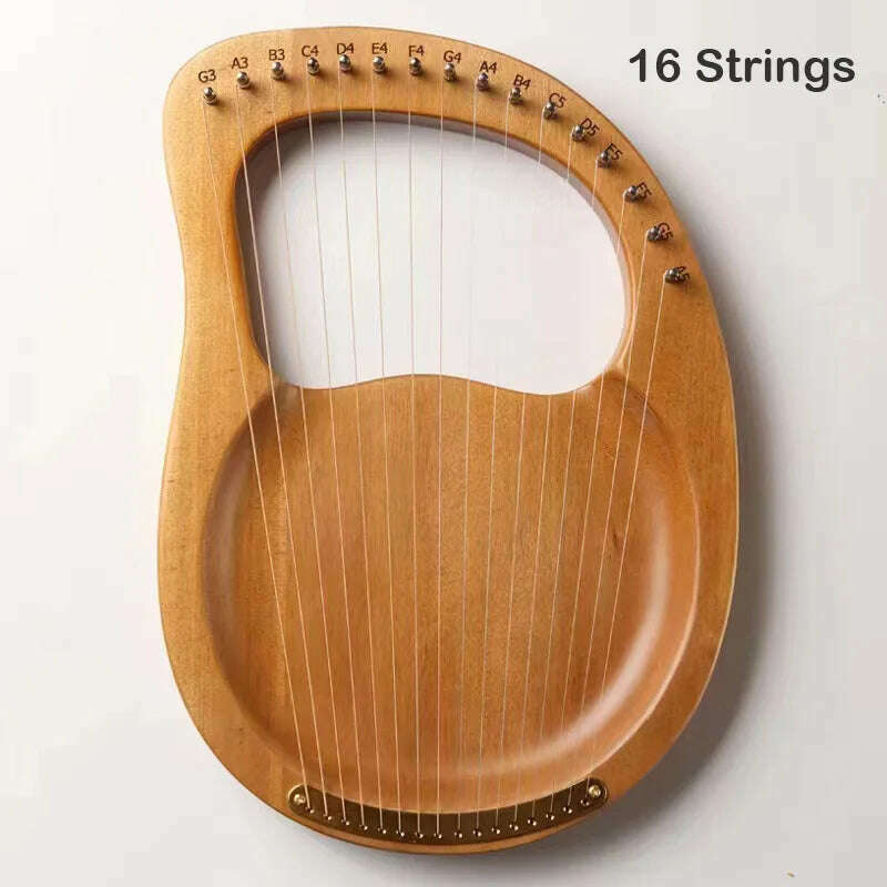 Lyre Harp 10/16/19/21/24 Strings Piano Harp Lyre Harp Mahogany Stringed Musical Instrument With Tuning Wrench Spare Strings