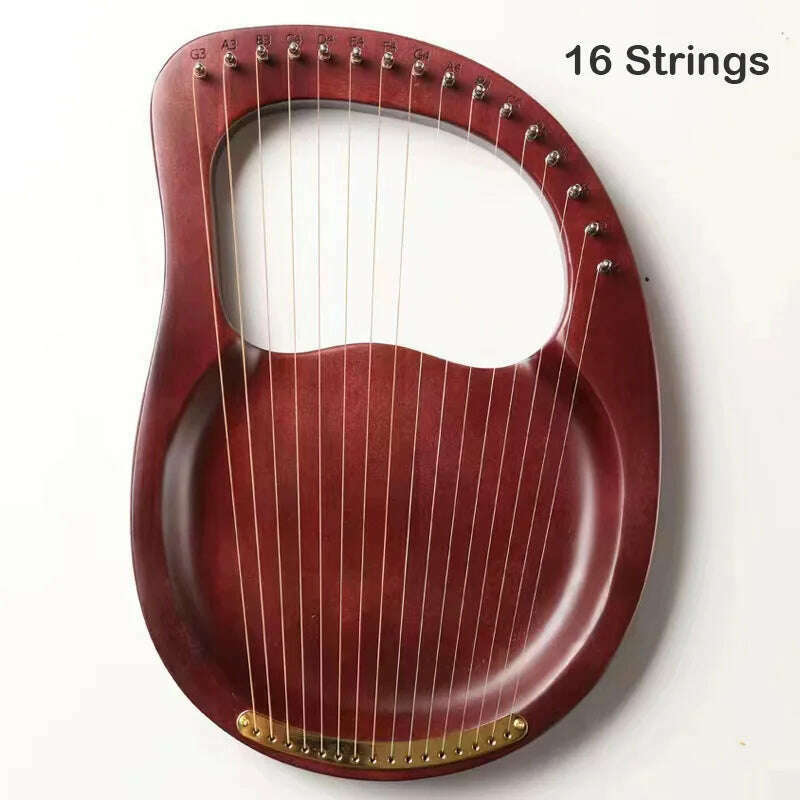 Lyre Harp 10/16/19/21/24 Strings Piano Harp Lyre Harp Mahogany Stringed Musical Instrument With Tuning Wrench Spare Strings