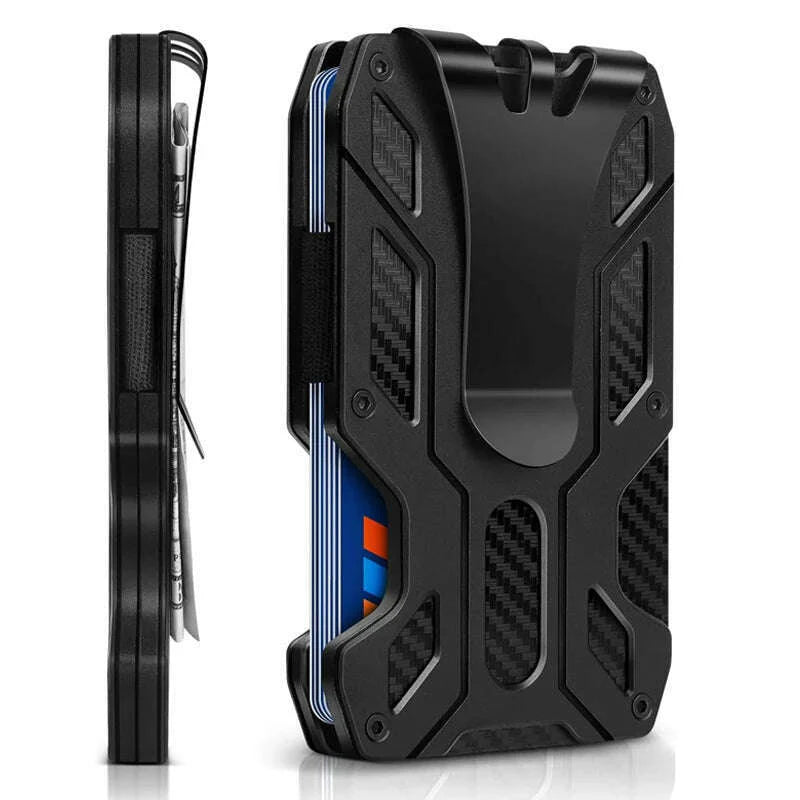 Mens Slim Wallet With Money Clip: Minimalist Anti theft Blocking Credit Card Holder Front Pocket Wallets