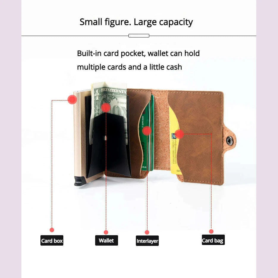 Mens Slim Wallet with Money Clip Pop up RFID Blocking Credit Card Holder Minimalist Wallet for Men