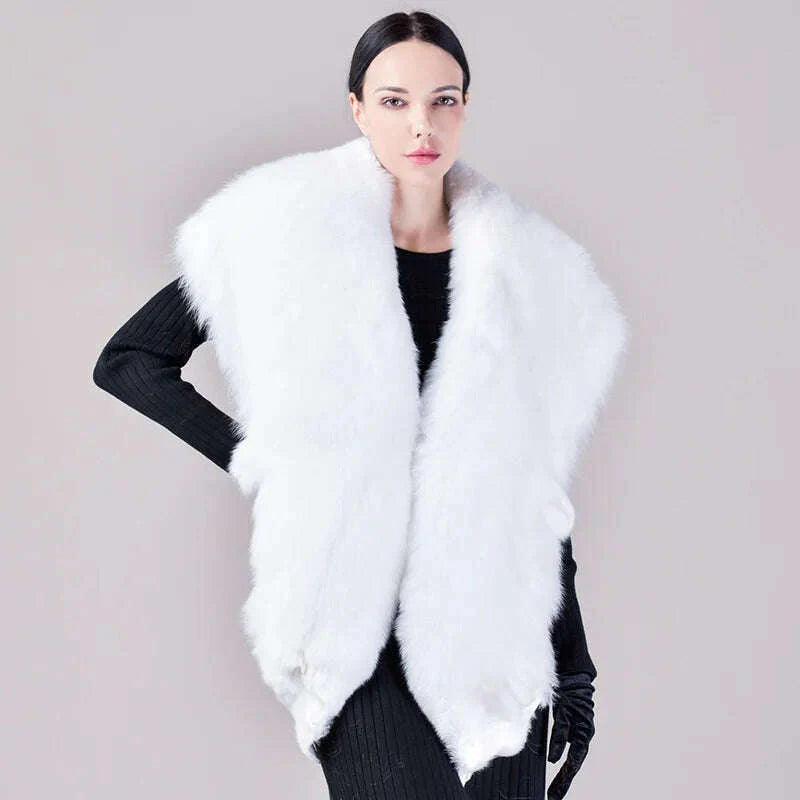 Natural Fur Fox Whole Skin Scarf Ladies Winter Fashion Retro Luxury Party Women Winter Warm Real Fur Collar Ring S5877