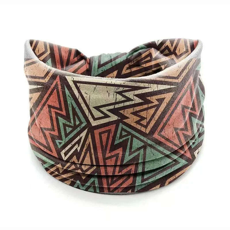 New African Pattern Print Wide Headband for Women Twist Style Hair Bandanas Head Wrap Elastic Headwear Turban Girls Accessories