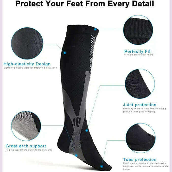 New Arrival Stockings Compression Golf Sport Socks Medical Nursing Stockings Prevent Varicose Veins Socks Fit For Rugby Socks