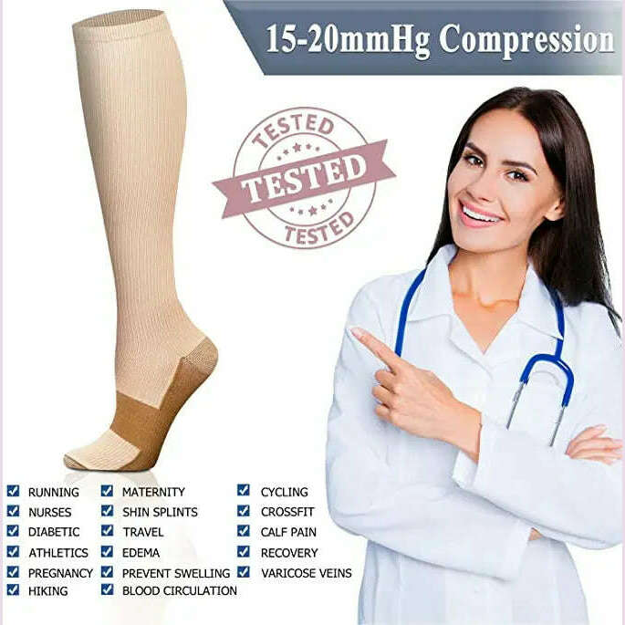 New Arrival Stockings Compression Golf Sport Socks Medical Nursing Stockings Prevent Varicose Veins Socks Fit For Rugby Socks