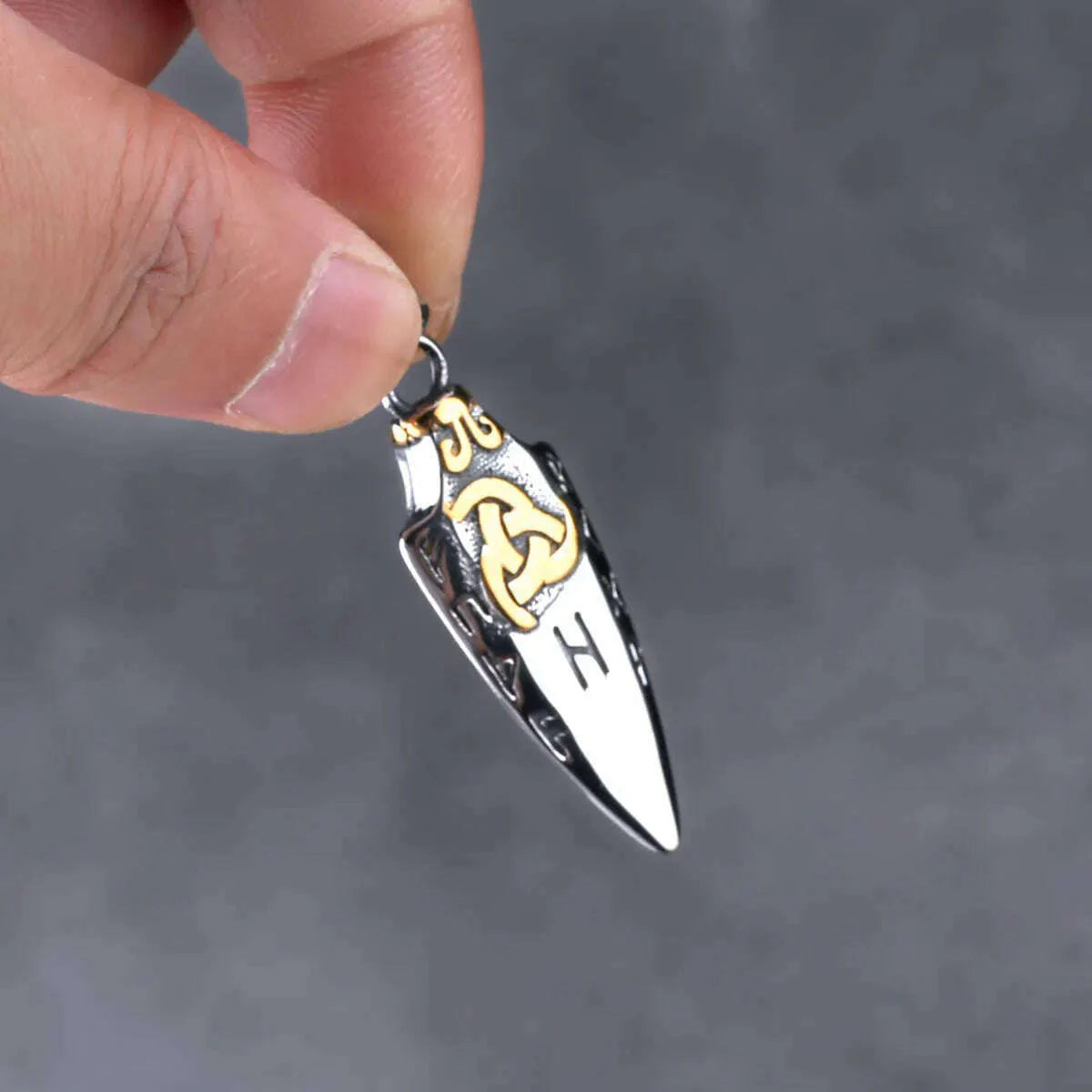 Nordic Viking Odin Spear Celtic Knot Pendant Necklace Men's Accessories Fashion Trend Boyfriend Birthday Gift Wholesale
