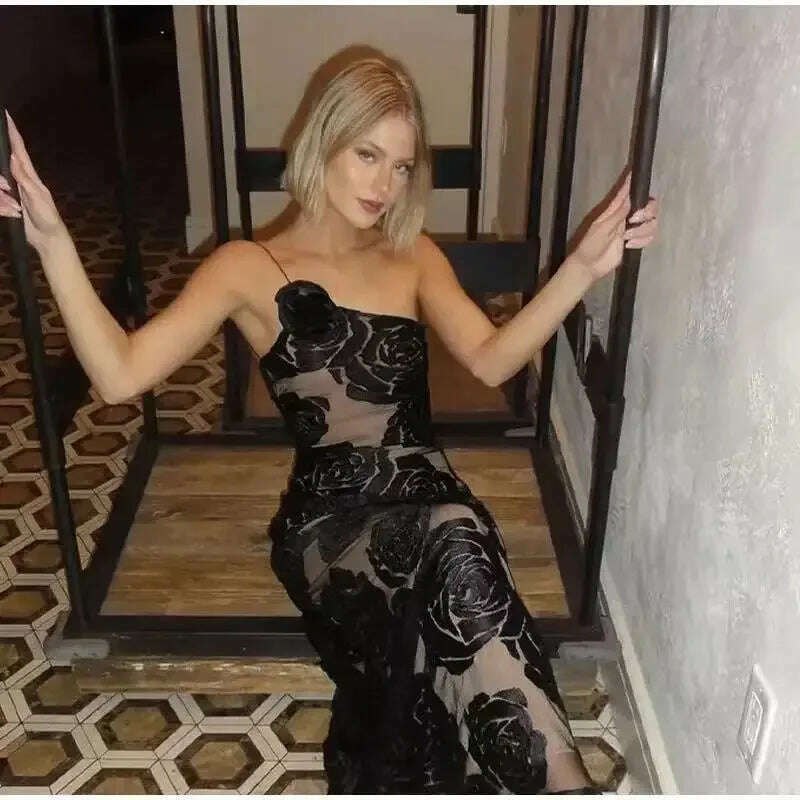 Oligai Birthday Dress for Women 2024 One Shoulder Elegant Dress Sexy Mesh Bodycon Dress Flower Wedding Guest Party Dresses