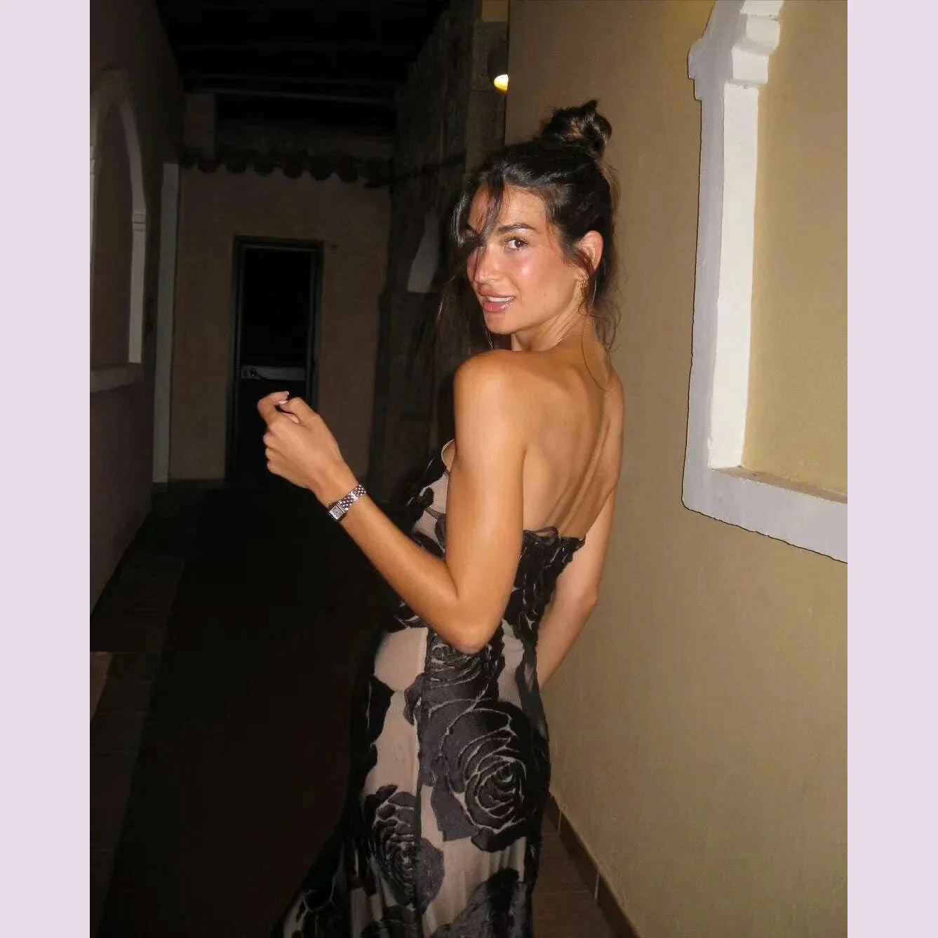 Oligai Birthday Dress for Women 2024 One Shoulder Elegant Dress Sexy Mesh Bodycon Dress Flower Wedding Guest Party Dresses