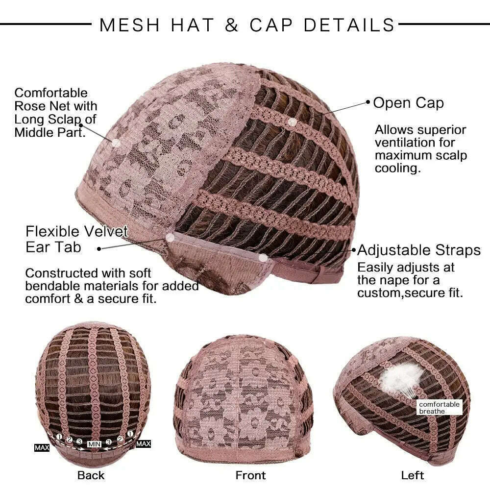 Ombre Honey Brown Synthetic Hair Wigs Long Natural Body Wavy Wig with Bangs Realistic Daily Party Soft Wig Heat Resistant Fiber