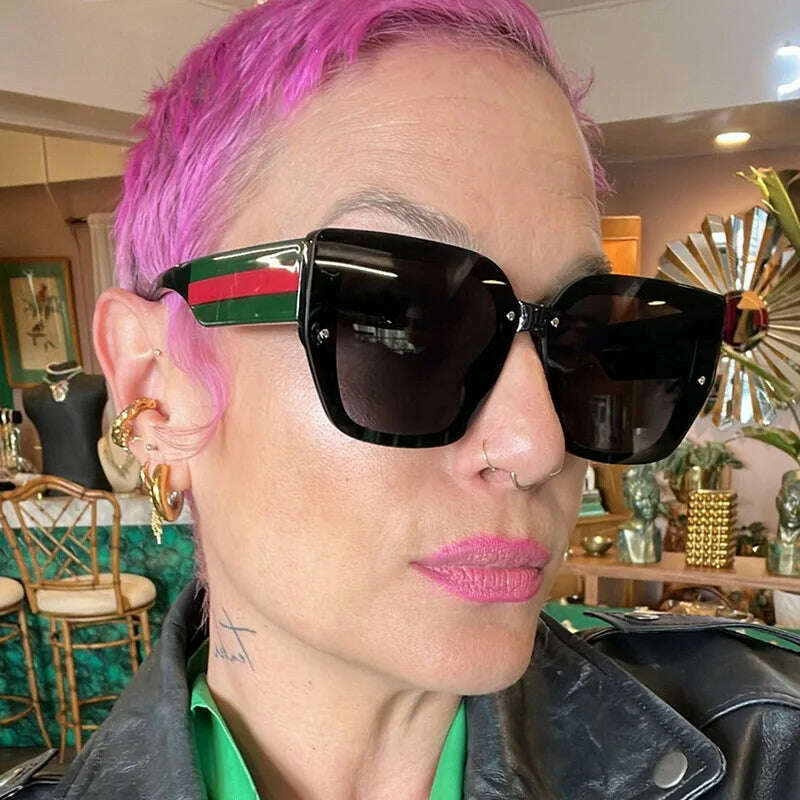 Polygonal Mix Color Sunglasses Irregular 2024 New Women Sunglasses Retro Fashion Concave Shape Girls Eyewear Luxury Designer