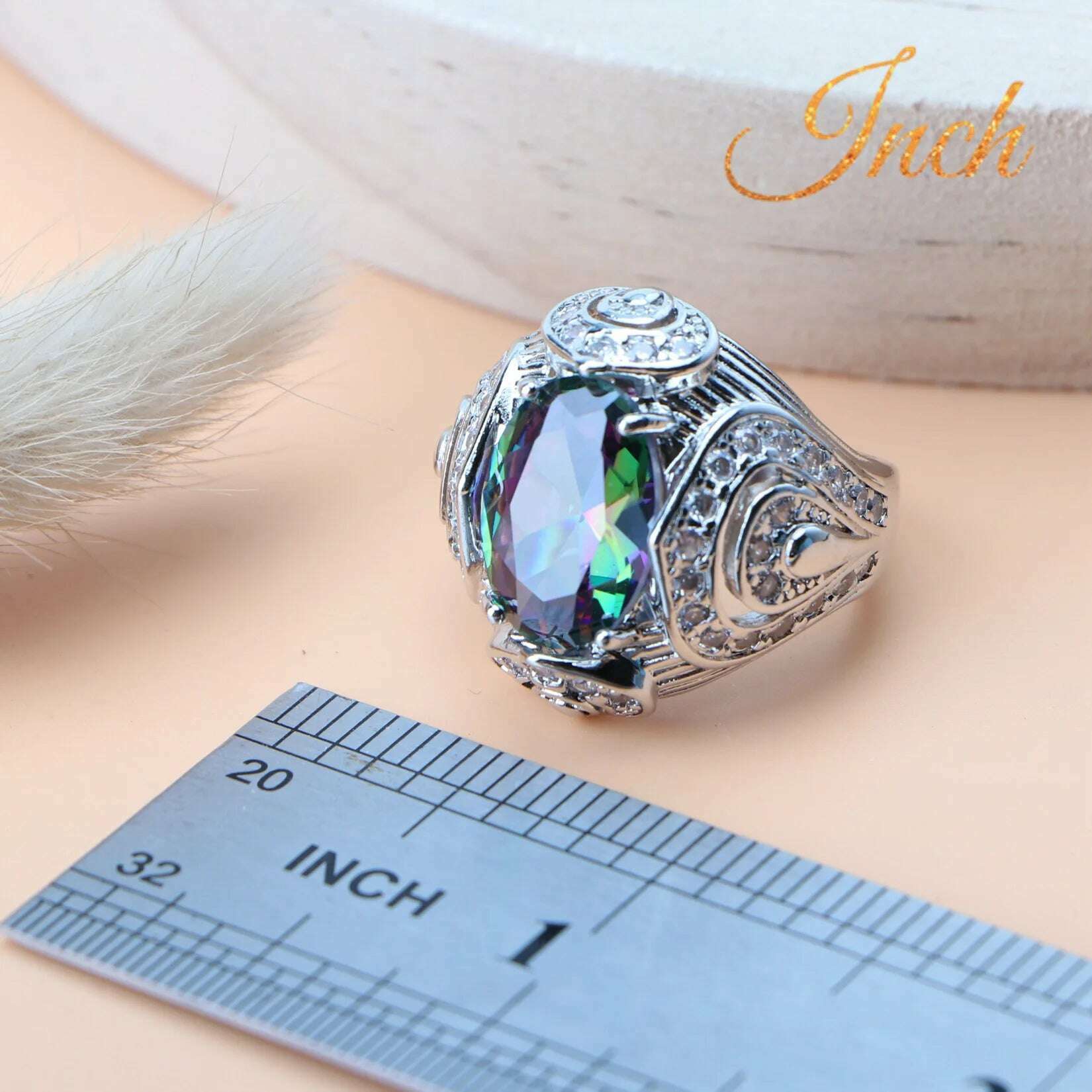 Rainbow Natural Zircon Jewelry Sets 925 Sterling Silver Women Wedding Jewelry Earrings Bracelets Rings Pendant Necklace Set