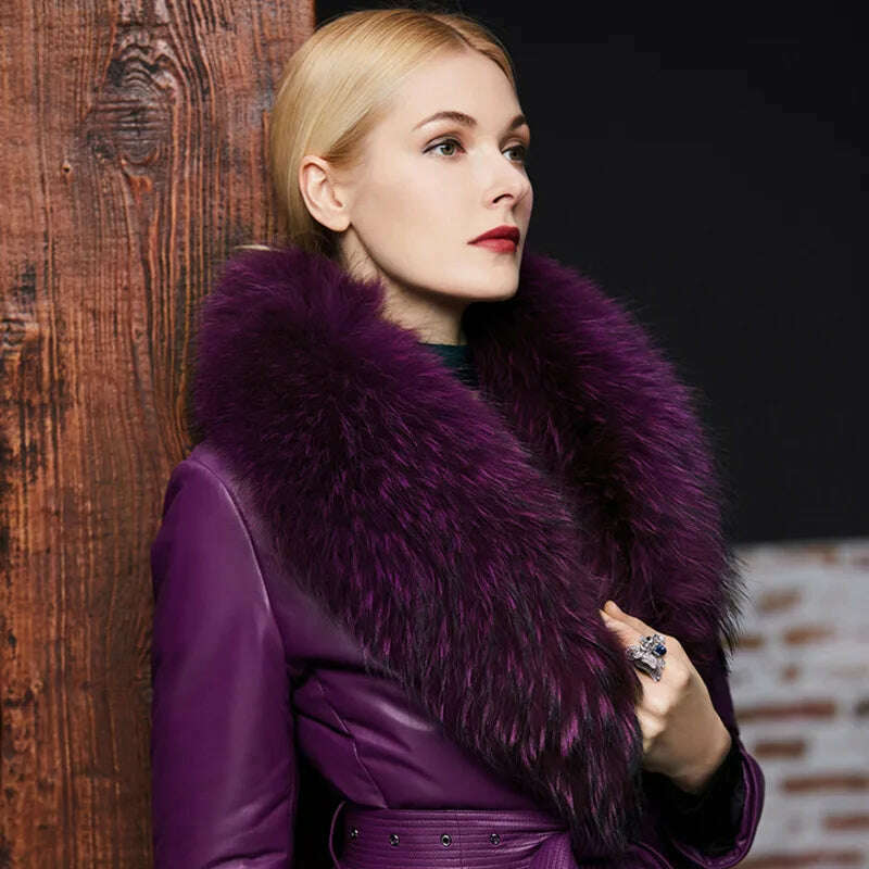 Real Raccoon Fur Collar Women Natural Fur Scarf Winter Large Size Warm Wraps Furry Fur Scarves for Coat Jackets Collars