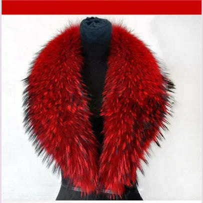 Real Raccoon Fur Collar Women Natural Fur Scarf Winter Large Size Warm Wraps Furry Fur Scarves for Coat Jackets Collars