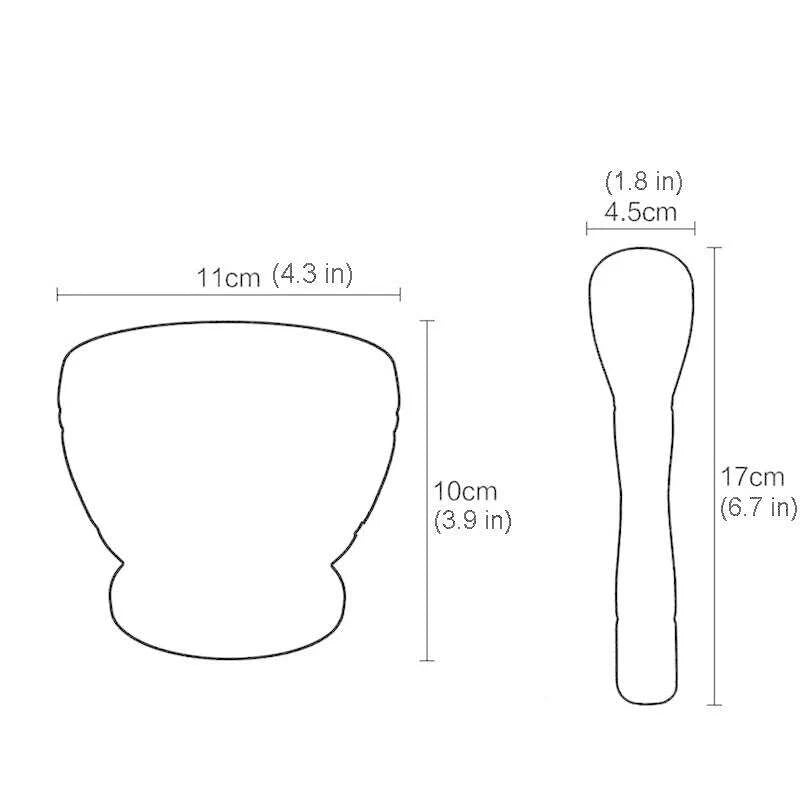 Resin Setmortar and Pestle Garlic Herb Spice Mixing Grinding Crusher Bowl Restaurant Kitchen Tools