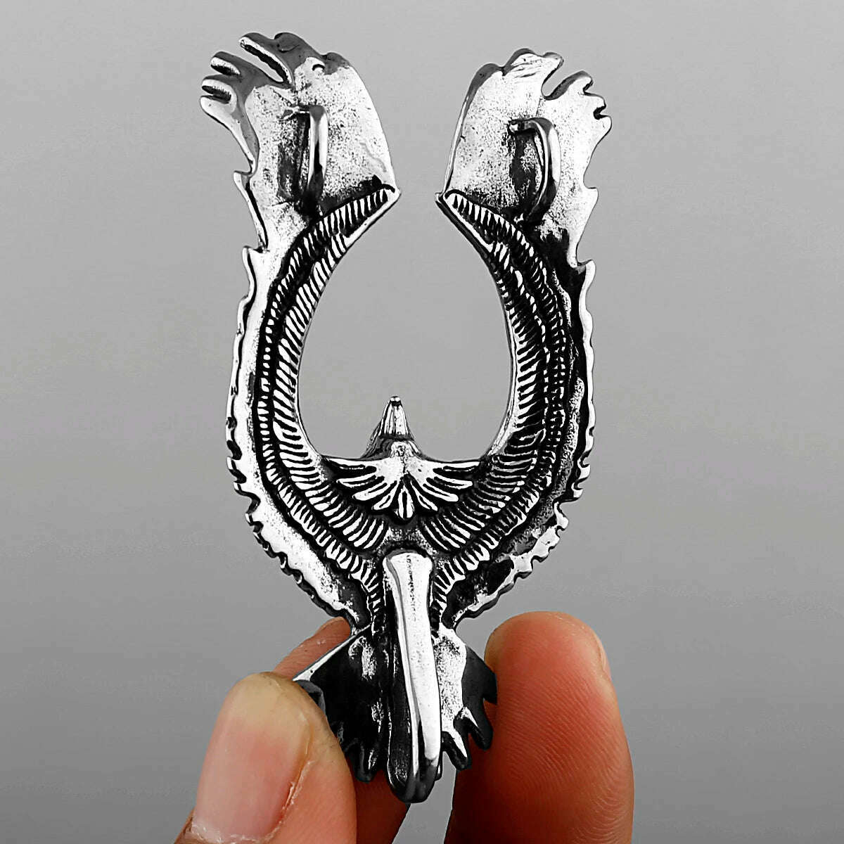 Retro High Quality Eagle Spread Wings Pendant Unisex Fashion Animal 316L Stainless Steel Pendant Jewelry Gift Wholesale