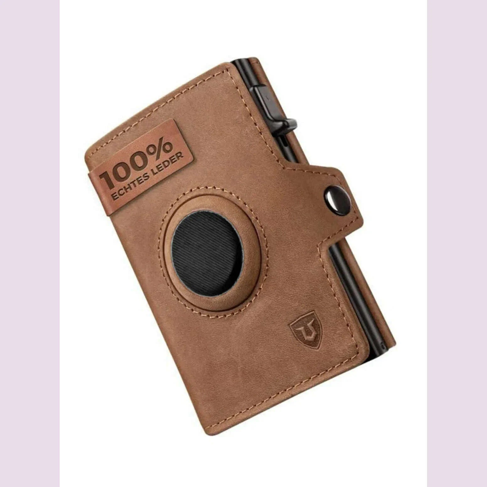 RFID Blocker Wallet for Men Genuine Leather Wallet with Coin Pocket Airtag Wallet