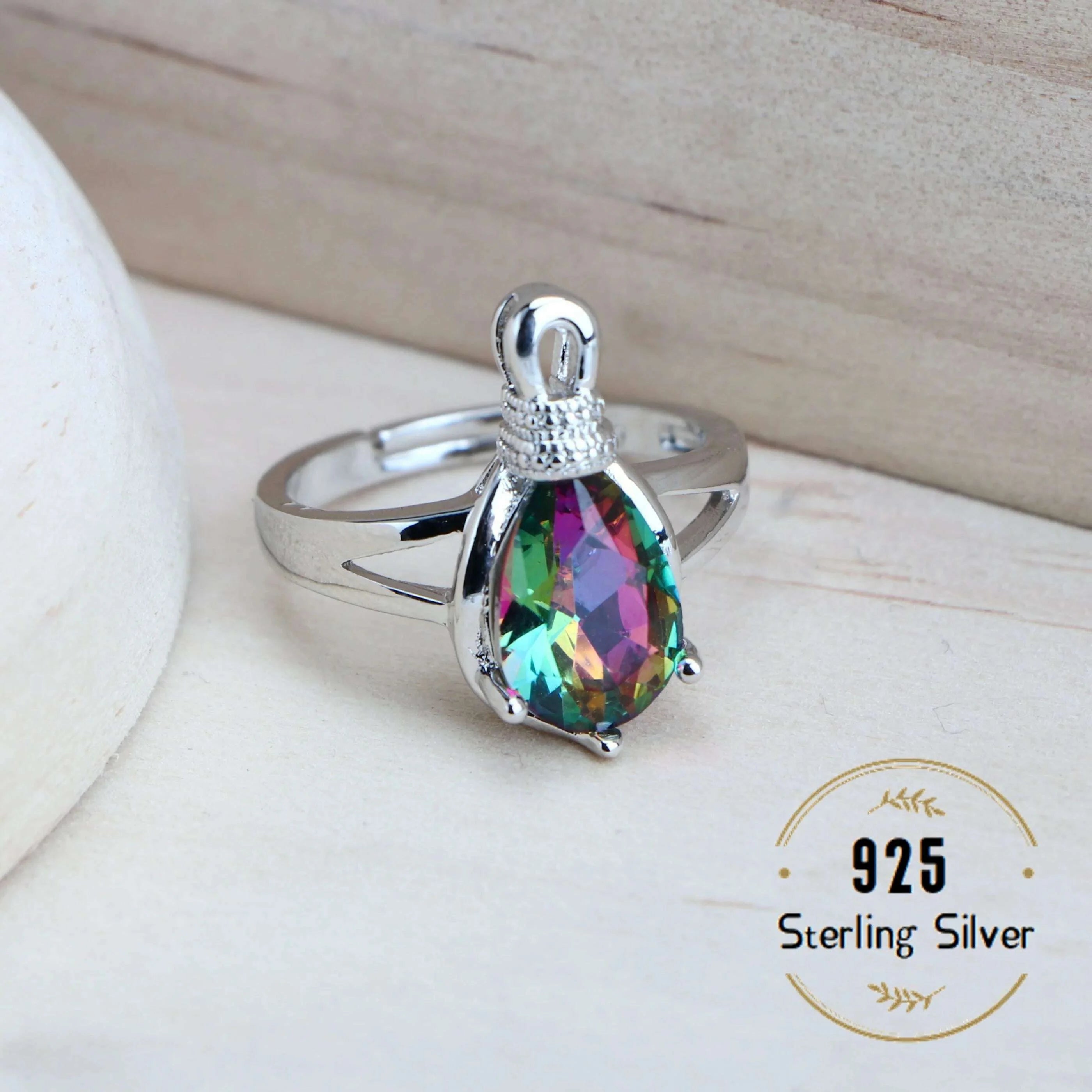 Silver 925 Women Bridal Jewelry Sets Wedding Costume Jewellery Rainbow Cubic Zirconia Earrings Rings Bracelets Pendant Necklace