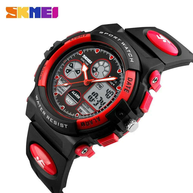 SKMEI 1163 Sport Electronic Watches Girl Boy Military Digital Quartz Children Watch Dual Display Waterproof Kids Wristwatch 1451