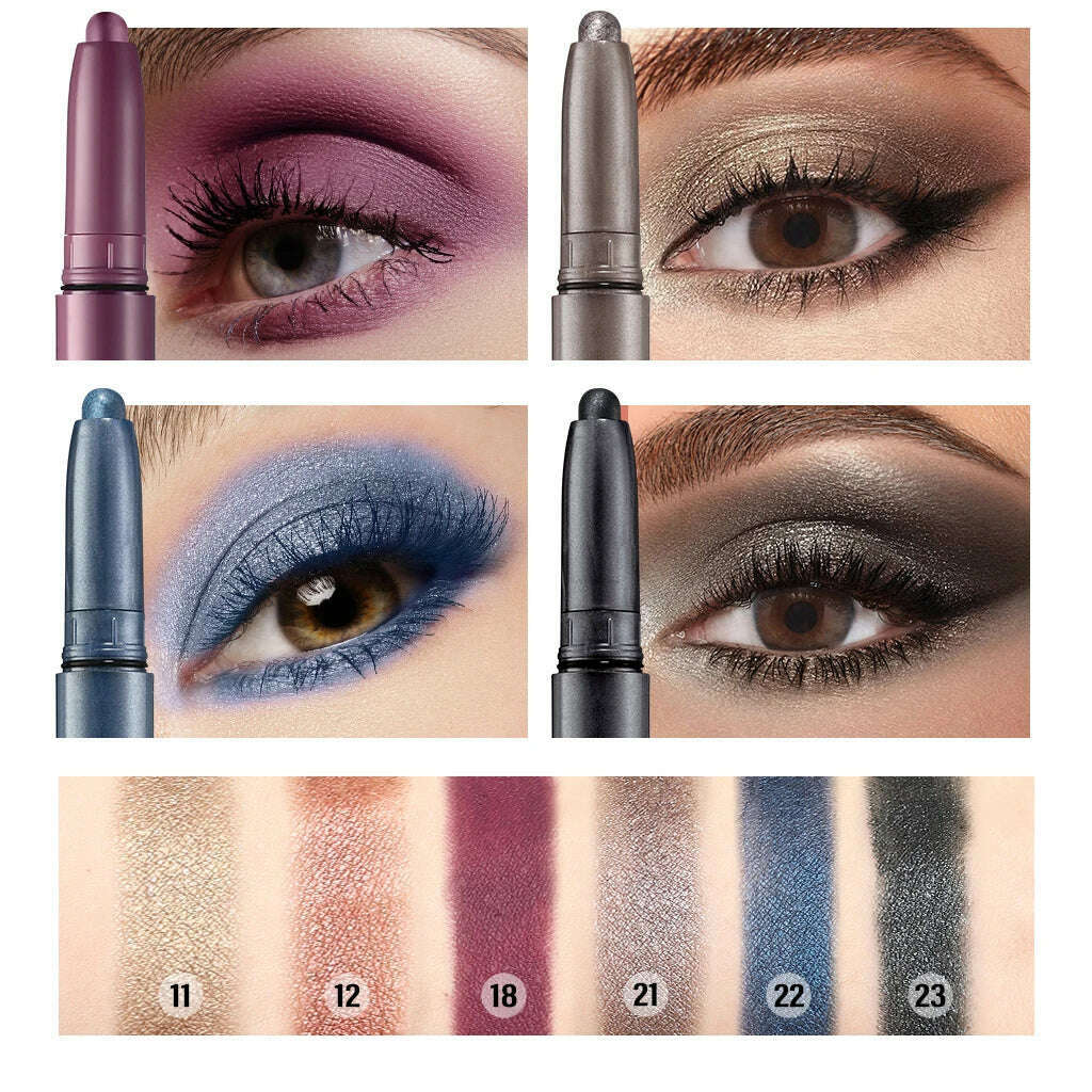 Smoke Rose Eyeshadow Pencil Glitter High-gloss Silkworm Liner Pen Highlighter Bronze Shimmer Matte Eye Shadow Stick Makeup
