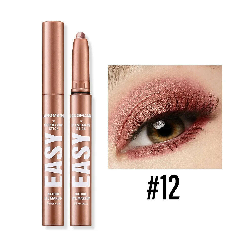 Smoke Rose Eyeshadow Pencil Glitter High-gloss Silkworm Liner Pen Highlighter Bronze Shimmer Matte Eye Shadow Stick Makeup