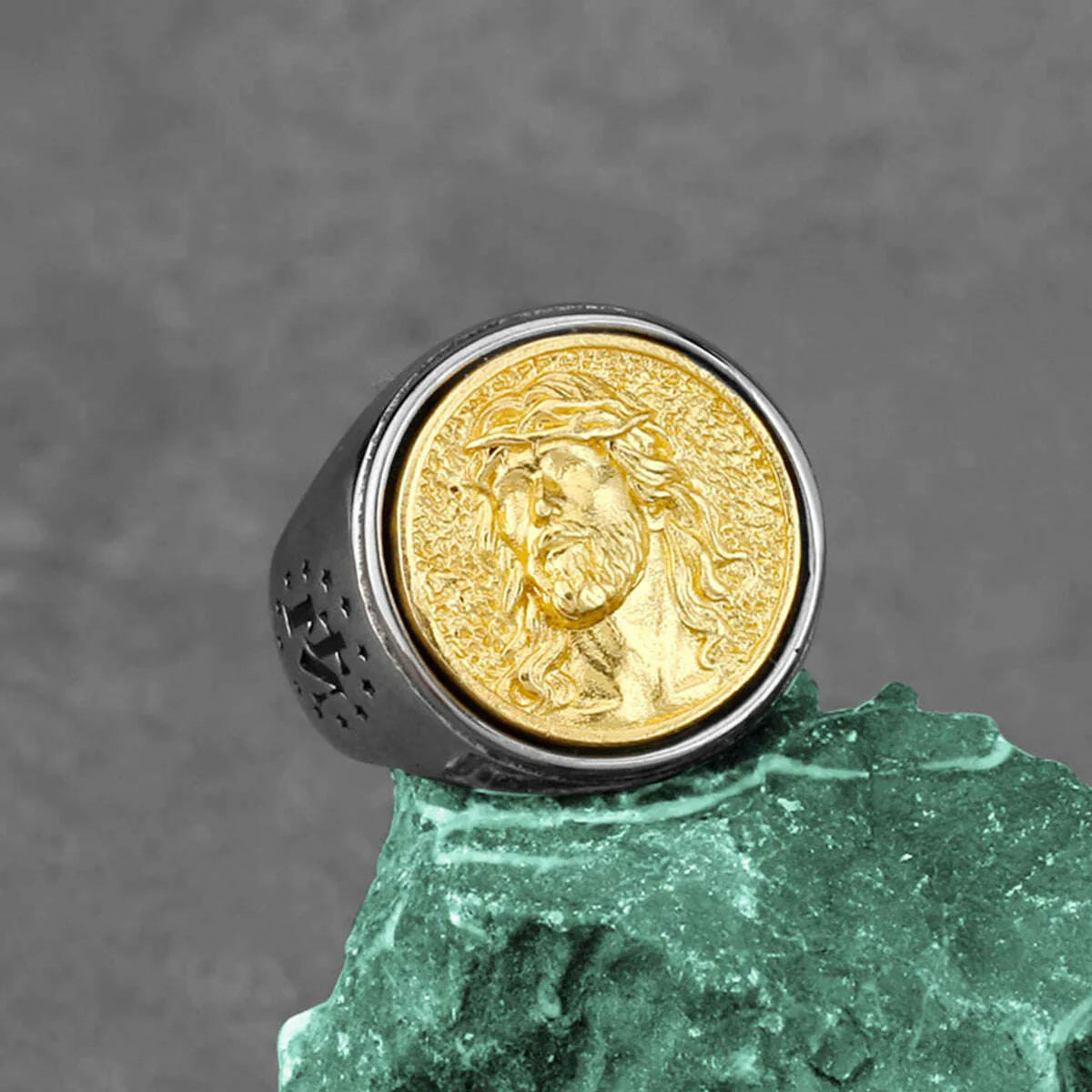 Stainless Steel Jesus Cross Ring Men's Fashion Classic Religious Amulet Accessories Hip Hop Punk Biker Jewelry Gifts Wholesale