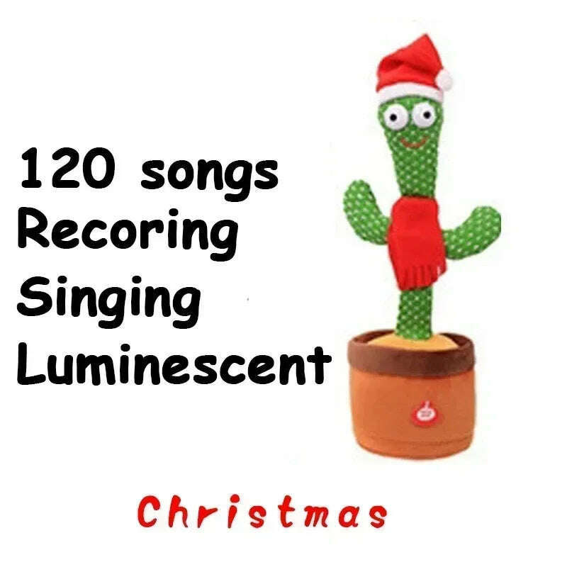 Talking Cactus Toy with LED 120 English Songs Singing Musical Toys Repeat What You Say Suitable for Babies and Toddlers