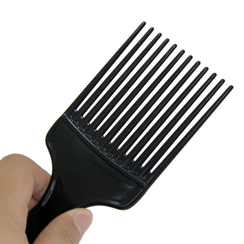 Wide Teeth Brush Pick Comb Fork Hairbrush Insert Hair Pick Comb Plastic Combs For Curly Afro Hair Styling Tools For Women Men