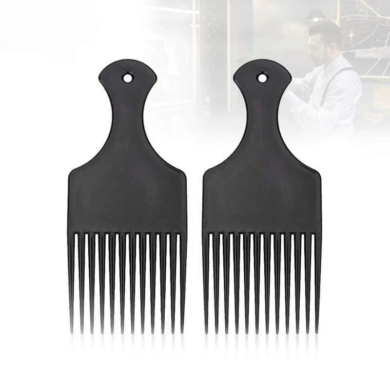 Wide Teeth Brush Pick Comb Fork Hairbrush Insert Hair Pick Comb Plastic Combs For Curly Afro Hair Styling Tools For Women Men