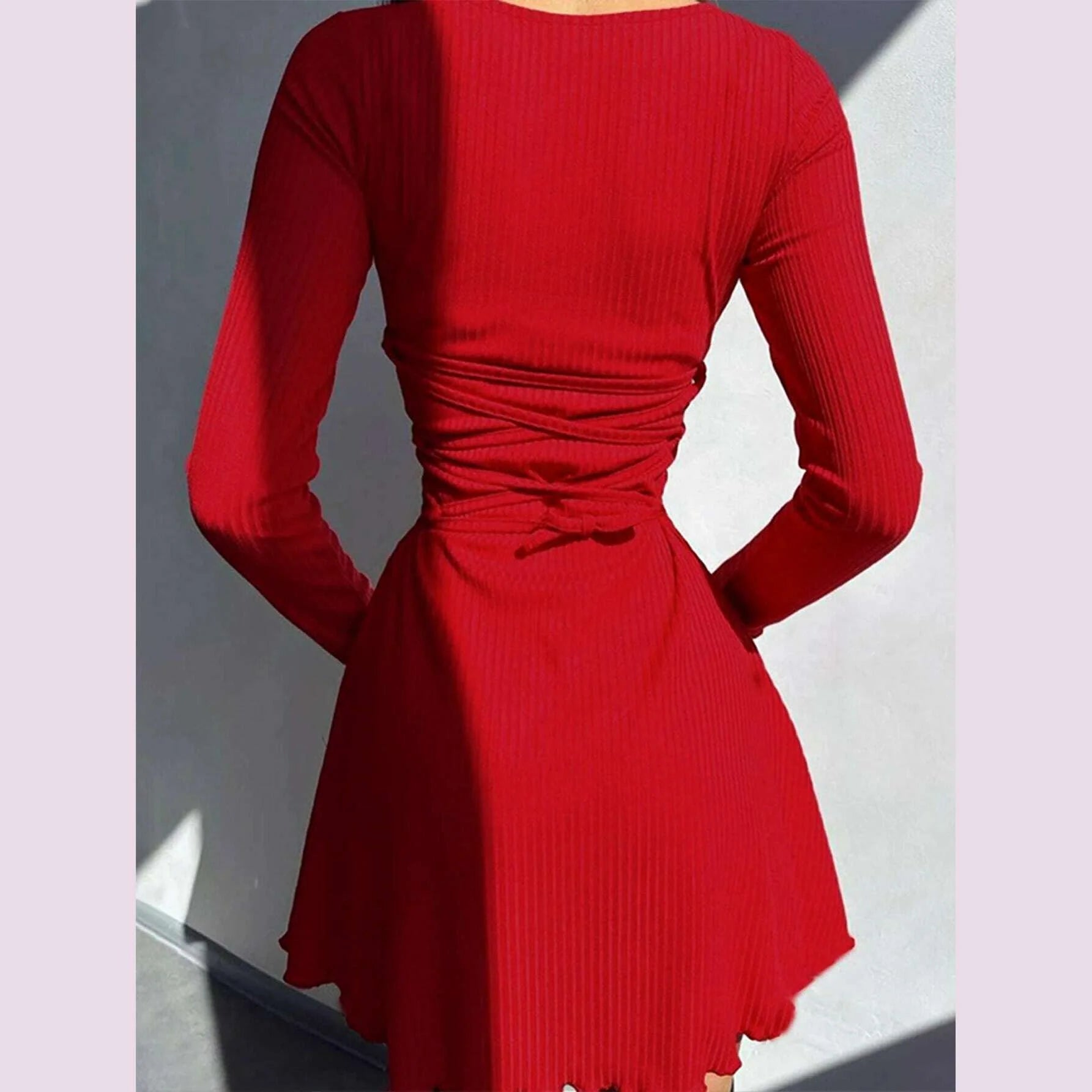 Women's Sexy Club Long Sleeve Mini Bodycon Dress Suitable For Nightclub, Family Party, Vacation, Leisure