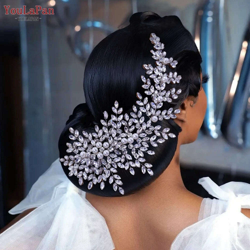 YouLaPan HP434 Bridal Headband Rhinestone Women Headwear Bride Crowns Tiaras Wedding Hair Accessories Pageant Party Headdress