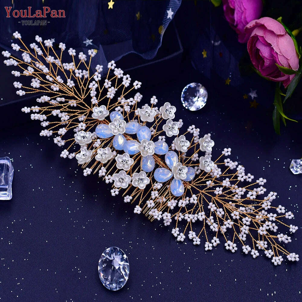 YouLaPan HP434 Bridal Headband Rhinestone Women Headwear Bride Crowns Tiaras Wedding Hair Accessories Pageant Party Headdress