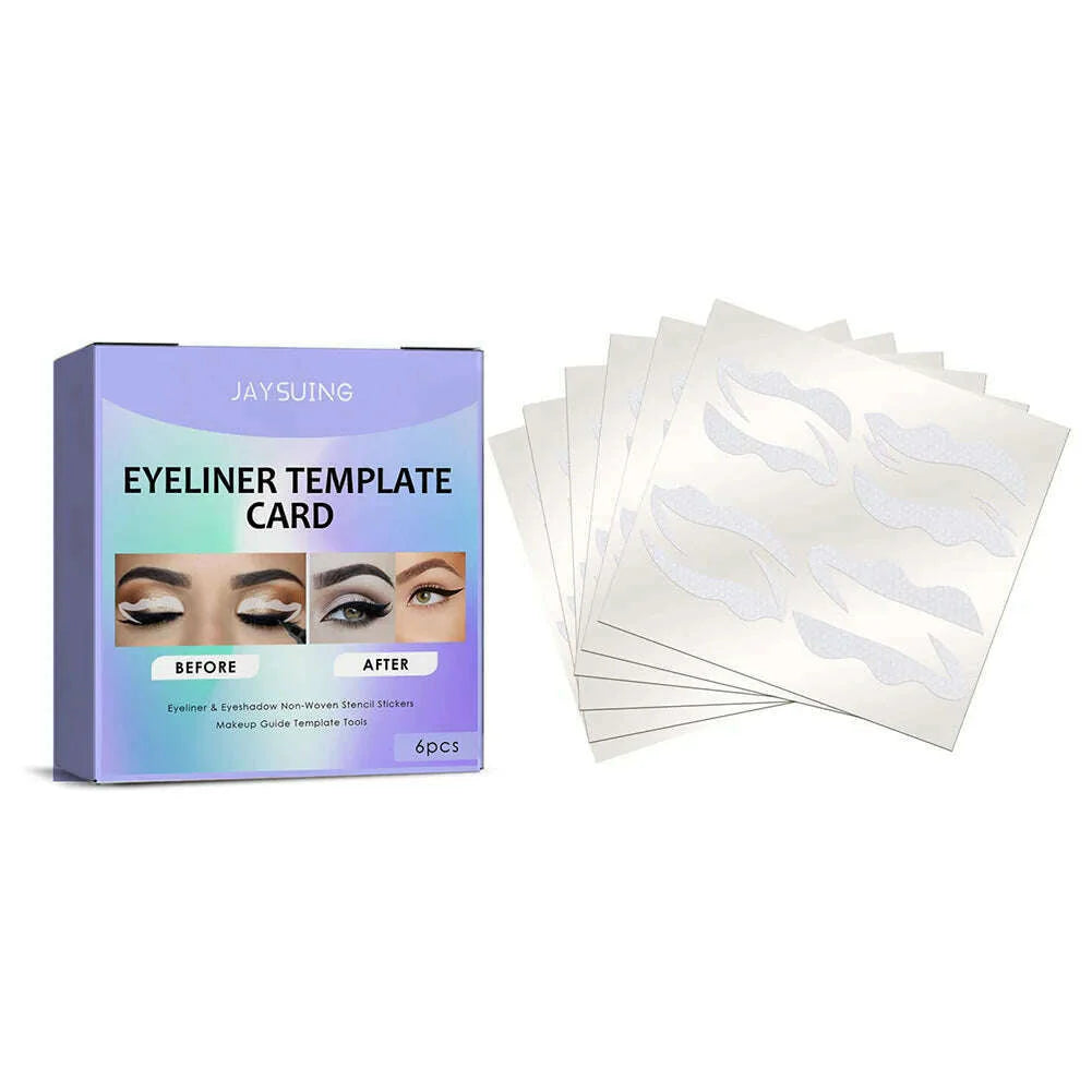 1 Box/bag Eyeliner Stencils Stickers Non-Woven Eye Liner Template Cards Eye Make Up Template Kits Eyeliner Shaping Tools 11*10cm