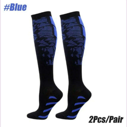 1 Pair Compression Sports Socks for Women and Men - Calf Support Socks for Running Nurses Flight Pregnancy Circulation Athletic