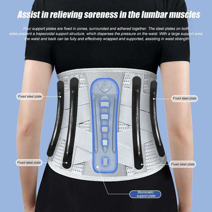 1 Pcs Back Brace for Lower Back Pain Relief, Lumbar Support Belt with Lumbar Pad, Ergonomic Design for Herniated Disc, Sciatica