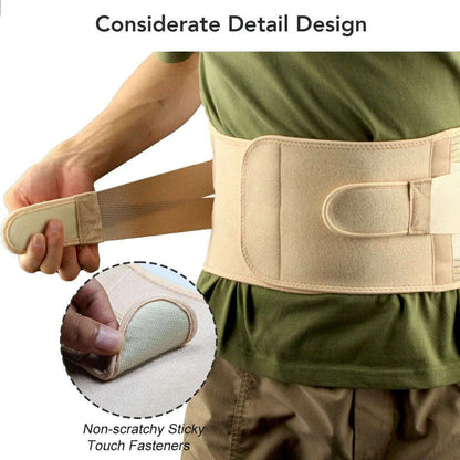 1Pcs Back Brace for Lower Back Pain with 6 Stays,Breathable Back Support Belt for Men Women - Anti-skid Lumbar Support for Work