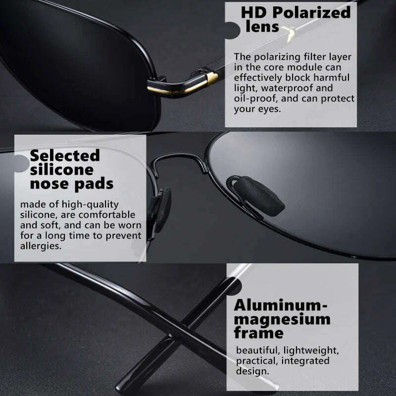 2022 New Trend Quality Titanium Alloy Sunglasses Polarized Men Photochromic Sun Glasses Women Pilot Mirror Shades Oculos De Sol