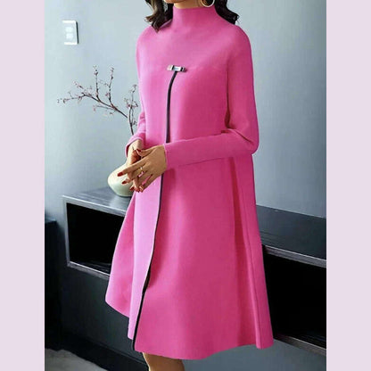 2023 Autumn Winter Spring New Fashion Casual Temperament Style Long Sleeved Round Neck Dress Dresses for Women Elegant